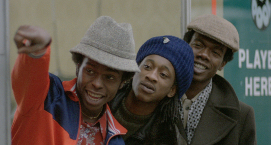 L-R: Lover (Victor Romero Evans), Blue (Brinsley Forde) and Errol (David N. Haynes) in Franco Rosso's BABYLON.