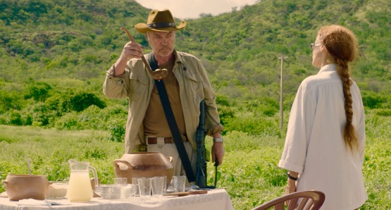 Udo Kier and Sônia Braga in a scene from <i>Bacurau</i>, courtesy Kino Lorber