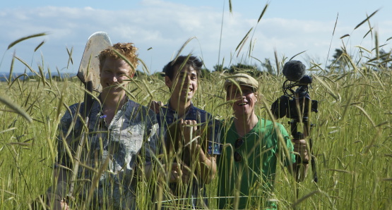 Ben, Josh & Andreas chasing Cockchafer Larvae. Photo by Andreas Johnsen, courtesy Kino Lorber.