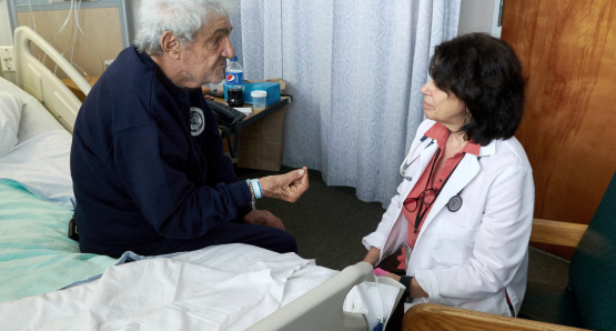 Rudy with Nurse Joanne