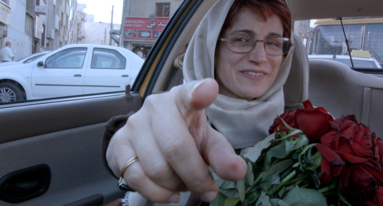 Scene from Jafar Panahi's Taxi 