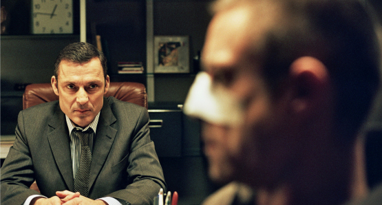 Michel Voita as Commissioner Paoli interrogates 
Maxime Lefrancois as Bertaux.
