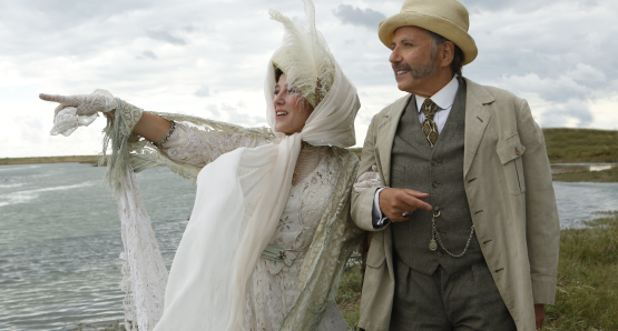 Valeria Bruni Tedeschi and Fabrice Luchini in <i>Slack Bay</i>.