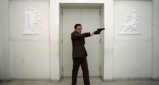 Jean-Louis Trintignant as Marcello Clerici in Bernardo Bertolucci's THE CONFORMIST. The cinematography is by Vittorio Storaro.