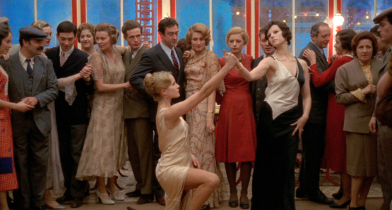 Dominique Sanda as Anna and Stefania Sandrelli as Giulia in Bernardo Bertolucci's THE CONFORMIST. The cinematography is by Vittorio Storaro.