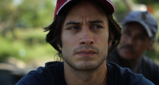 Gael Garcia Bernal crosses the Suchiate River on the Guatemala - Mexico border - Feb 2011.