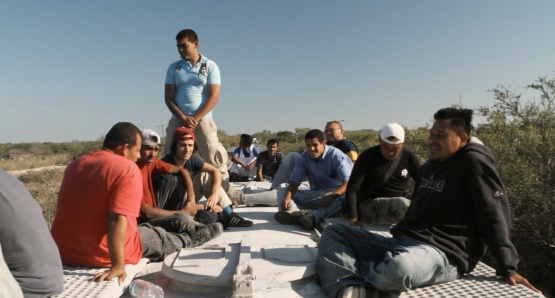 Migrants ride the train dubbed 'La Bestia' towards the USA - Feb 2011.